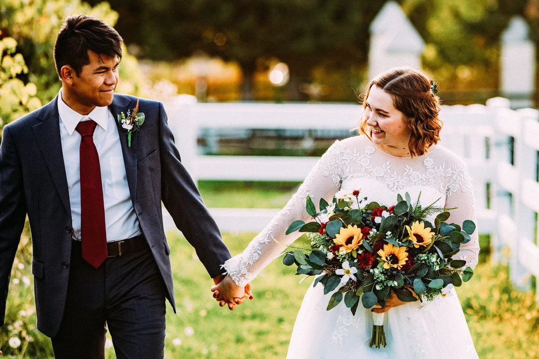 Sunflower Modified Cascade Silk Wedding Flowers- Part 2 Reveal &amp; Review