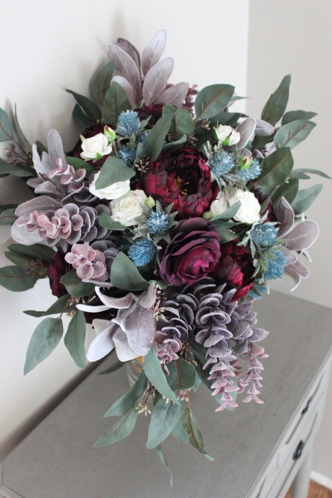 Fall Jewel Tone Silk Wedding Flowers