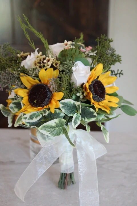 Sunflower and Seeds Bridal Bouquet Recreation