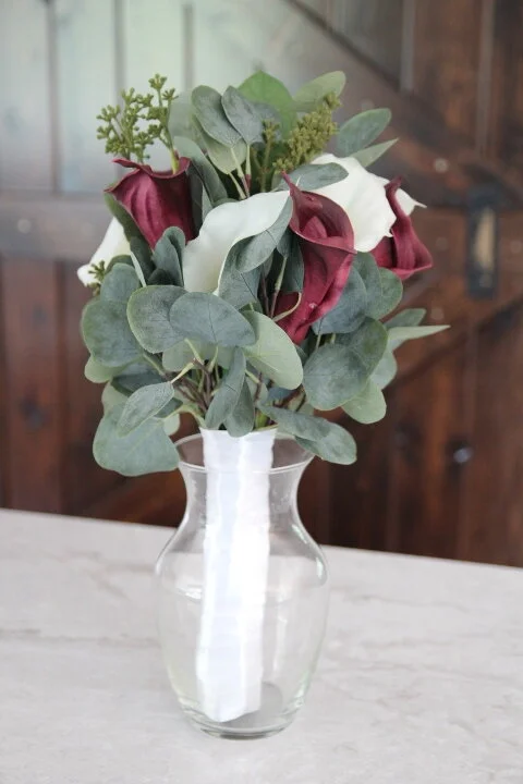 Anniversary Bouquet Recreation in Silk Flowers