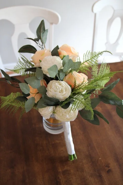 Bridal Bouquet Recreation in Silk Flowers - Reveal and Review