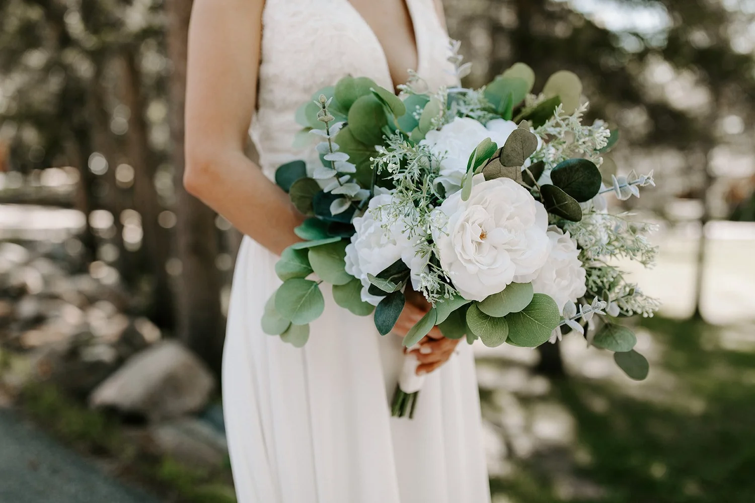 Custom Green and White Silk Hand-Tied Bridal Bouquet - Reveal  Silk Wedding  Flowers and Bouquets Online | Love Is Blooming