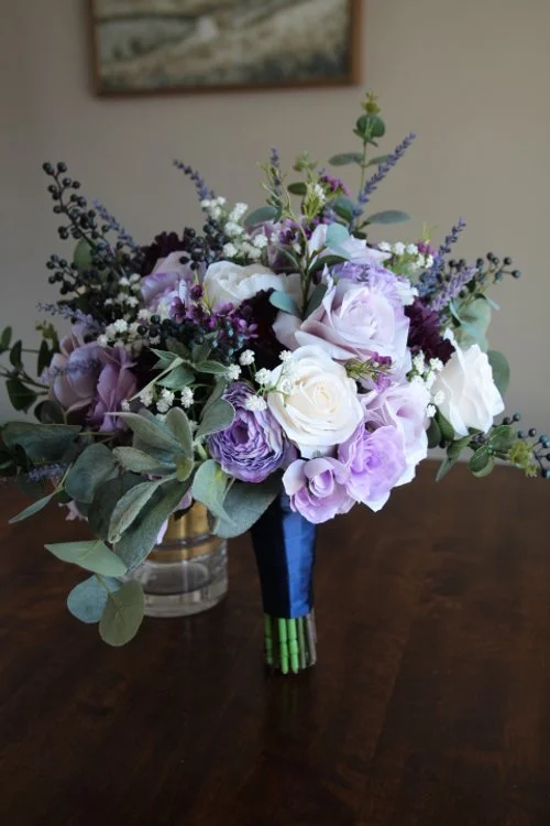Silk Bridal Bouquet in Purple - Reveal and Review