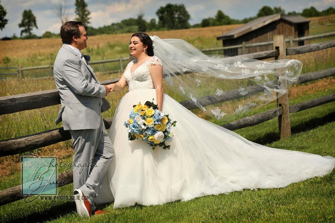 Yellow, Dusty Blue and Ivory Silk Wedding Flowers - Reveal and Review   Silk Wedding Flowers and Bouquets Online | Love Is Blooming