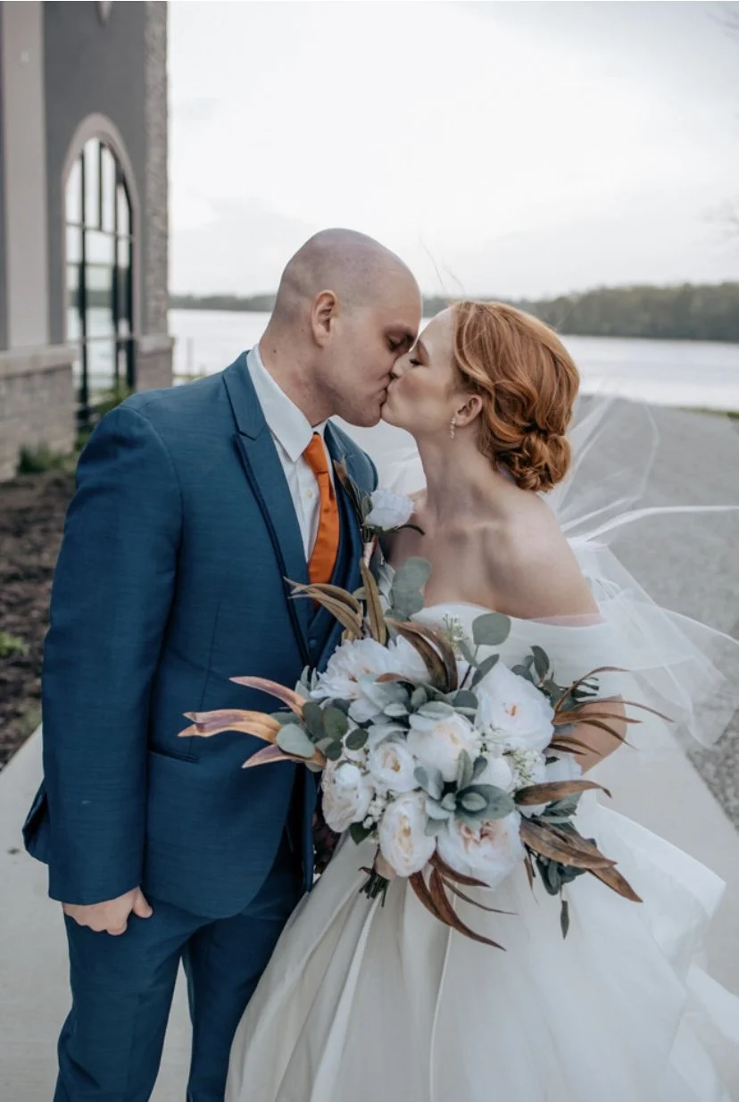Copper and Cream Silk Wedding Flowers - Reveal and Review