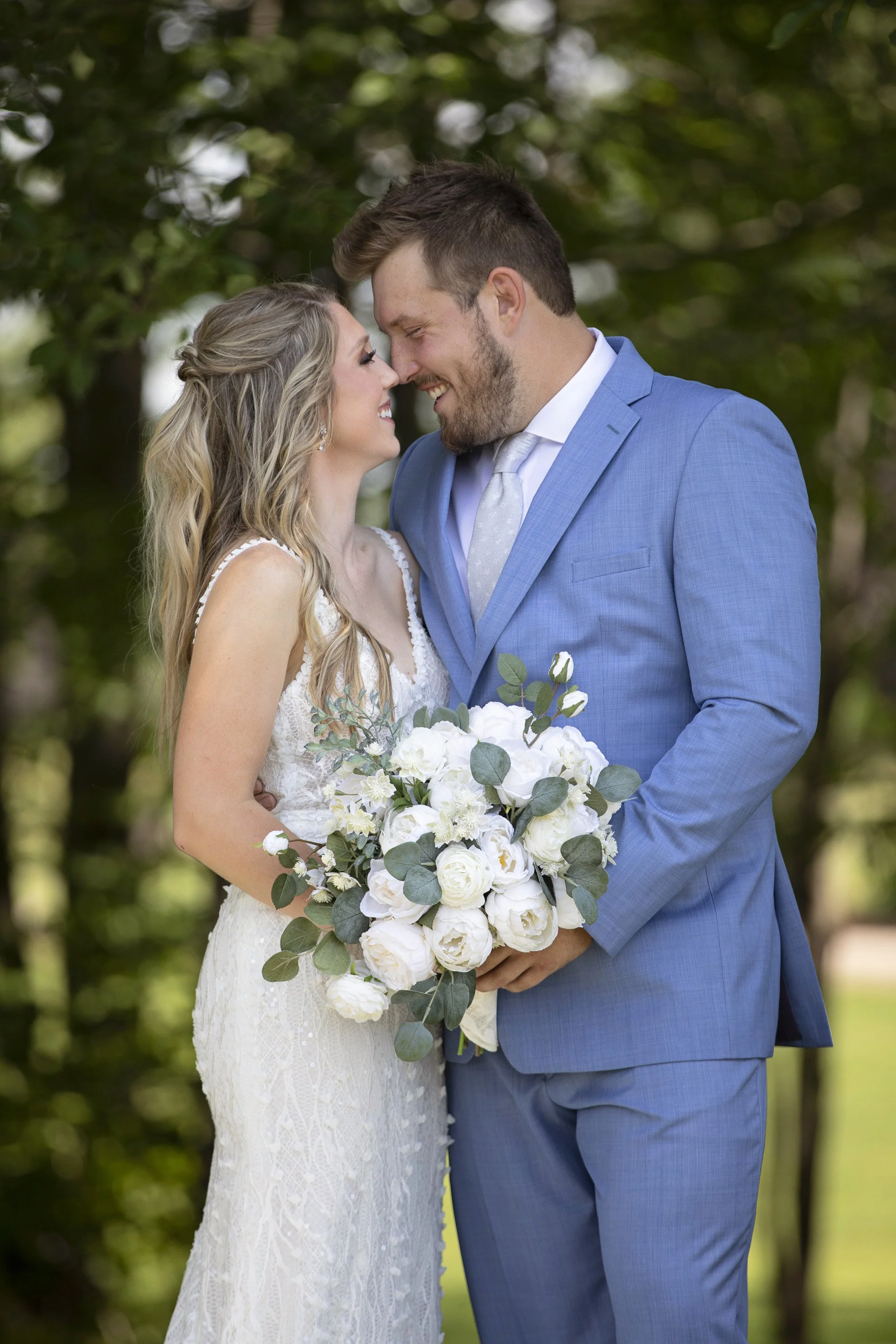 White Silk Wedding Flowers with Greenery - Reveal and Review