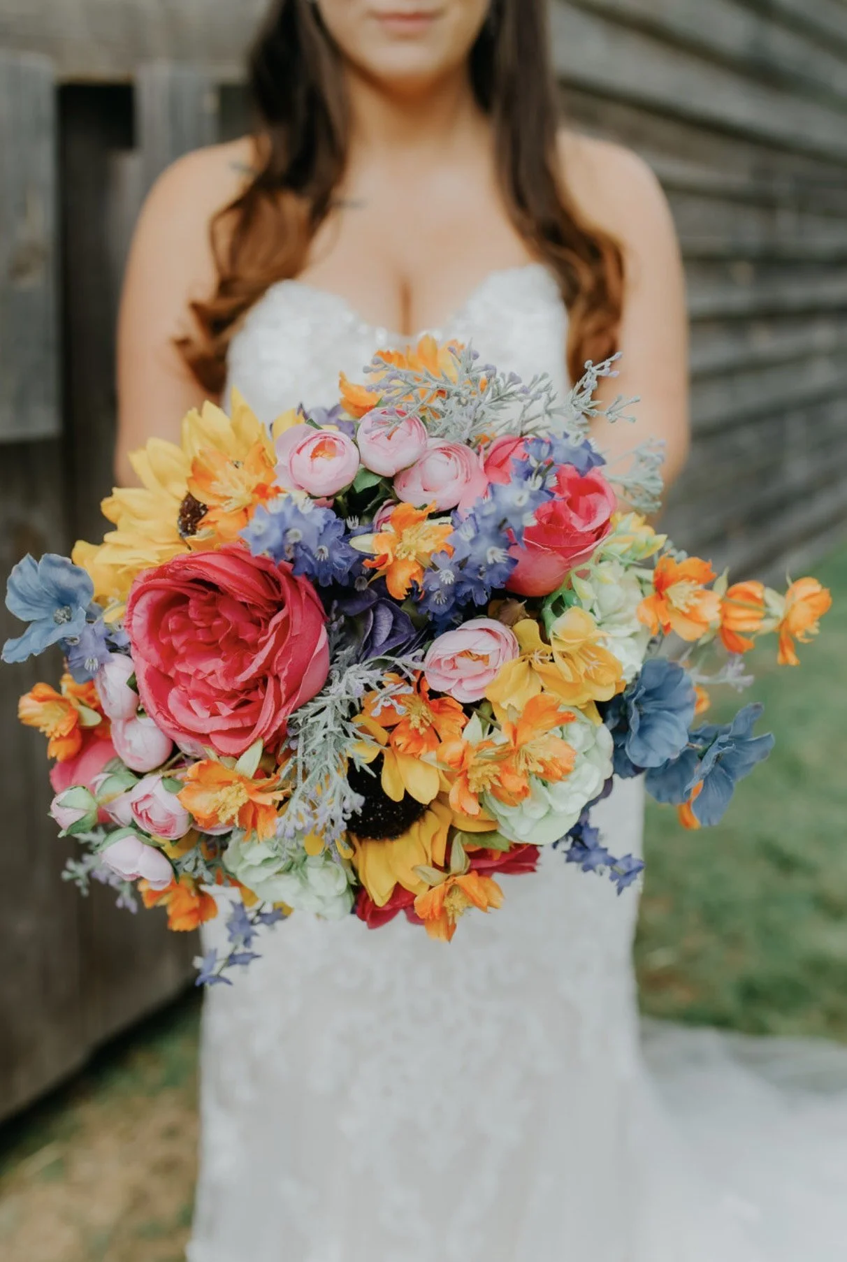 Bold and Bright Spring Silk Wedding Flowers - Reveal and Review