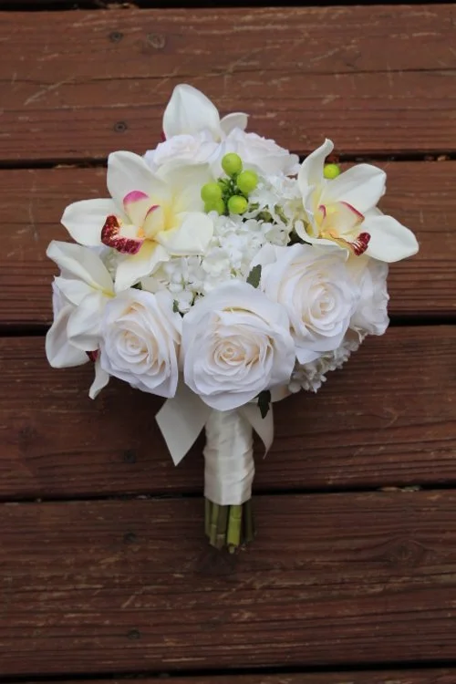 White and Green Bridal Bouquet Recreation - Reveal and Review