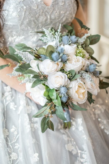 Cinderella Blue in Destination Silk Wedding Flowers Part 1- Reveal