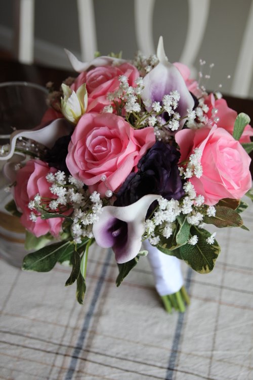 Purple, Pink and White Bridal Bouquet Recreation - Reveal and Review