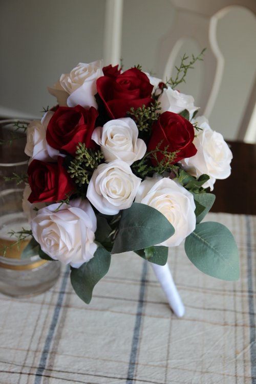 Red, White, and Green Bridal Bouquet Recreation - Reveal and Review
