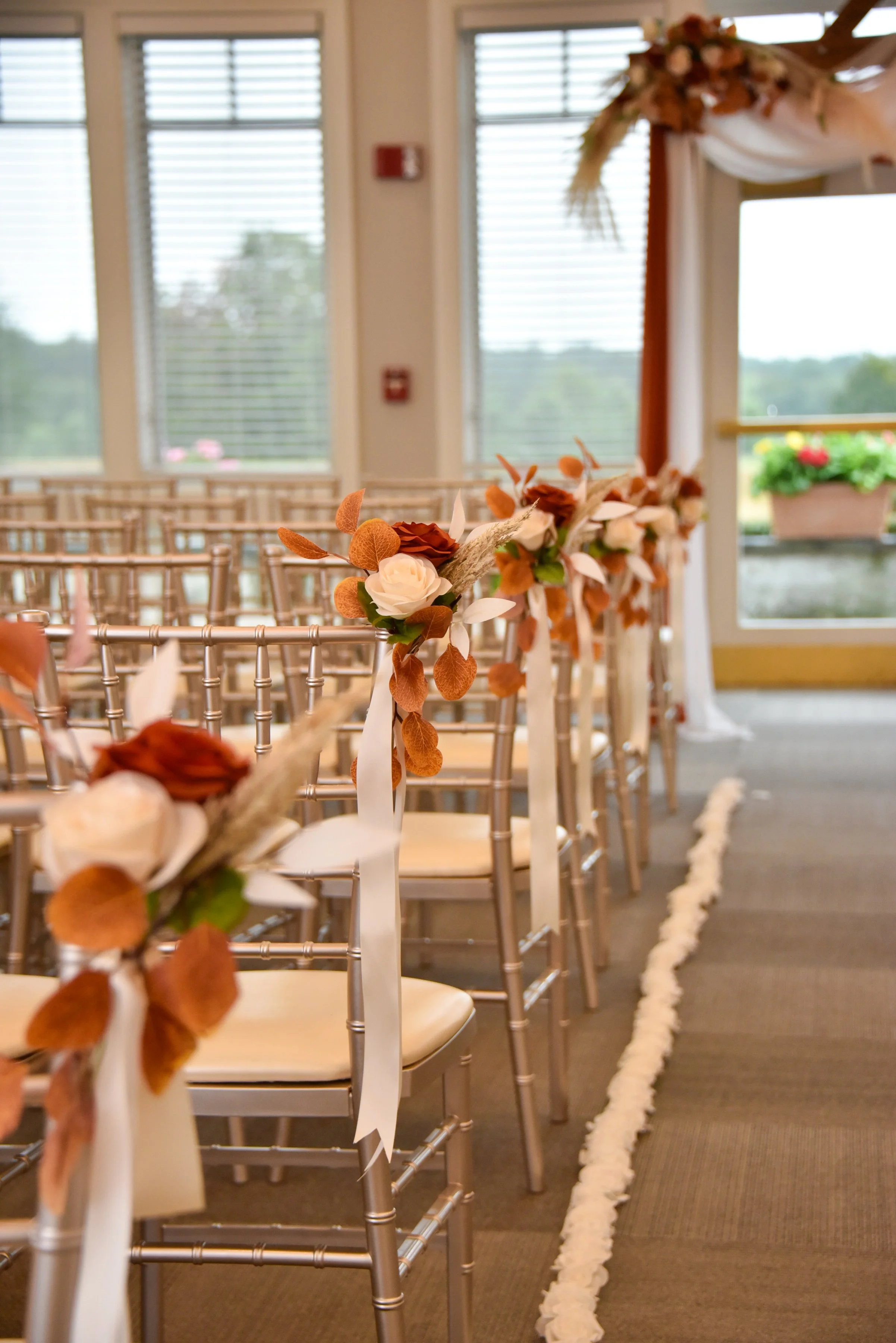 Terra Cotta, Rust and Neutral Silk Wedding Flowers - Reveal and Review