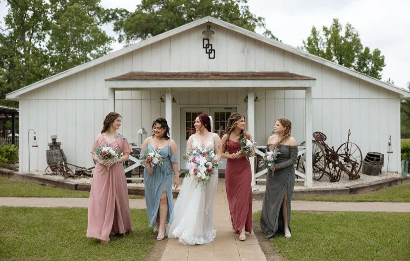 Blush, Dusty Pink, Blue and White Silk Wedding Flowers- Reveal and Review