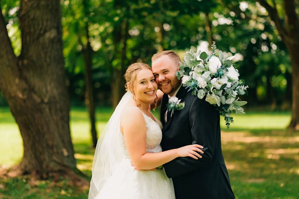 Green and White Custom Silk Wedding Flowers - Reveal and Review