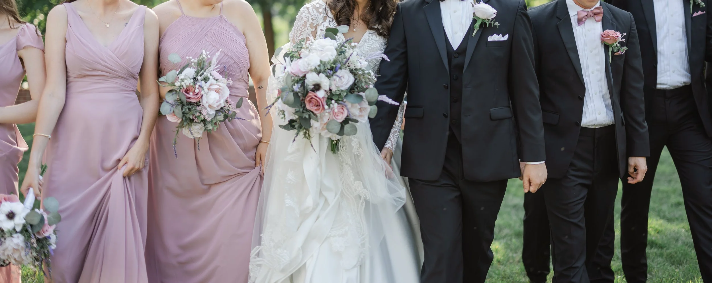 Desert rose, Dusty Lavender, Sage, White & Gold Silk Wedding Flowers - Reveal & Review