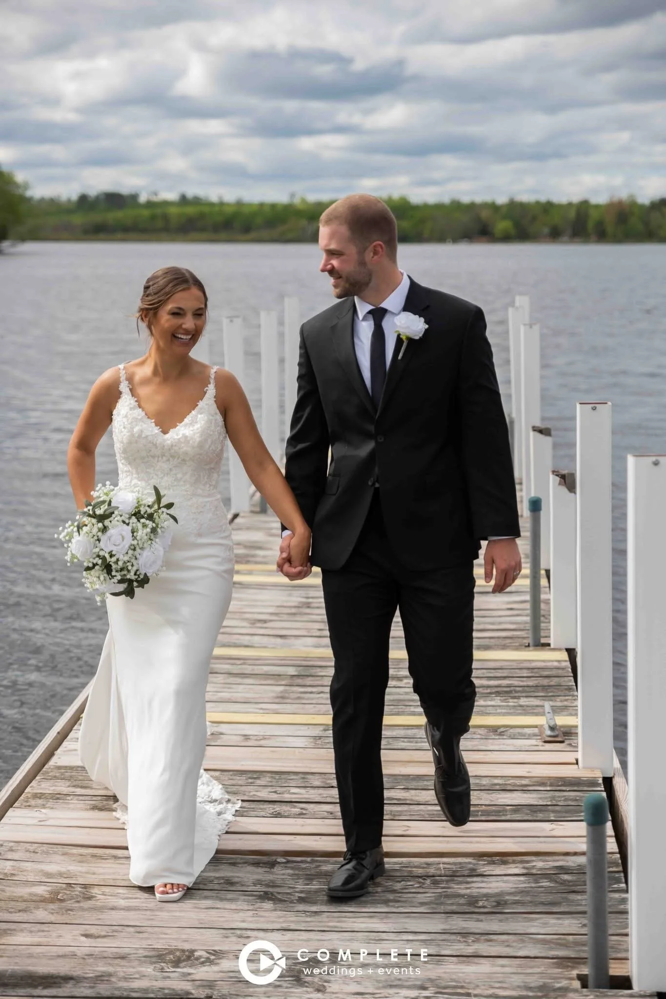 Timeless White and Green Silk Wedding Flowers - Reveal and Review
