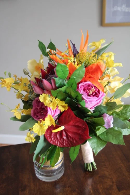 Tropical Elopement Bouquet Recreation - Reveal