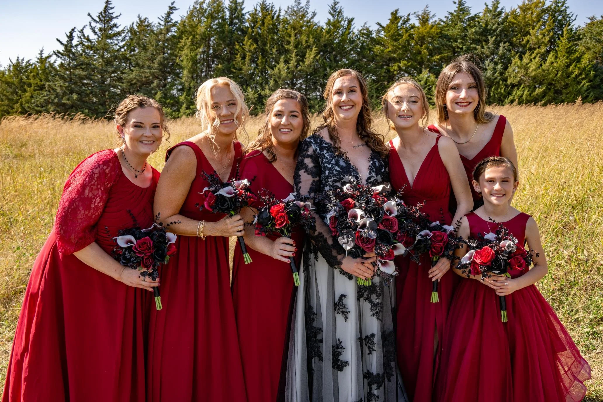 Black, White and Red Silk Wedding Flowers - Reveal and Review