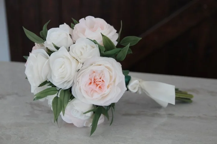 White and Blush Bridal Bouquet Recreation - Reveal and Review