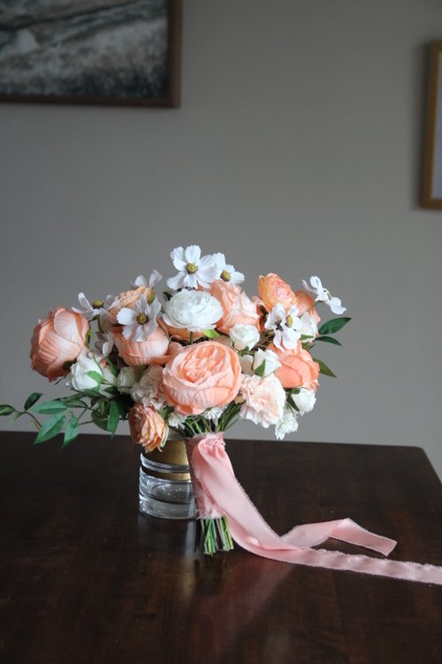 custom-bridal-bouquet-recreation-silk-wedding-flowers-coral-white-anniversary-gift