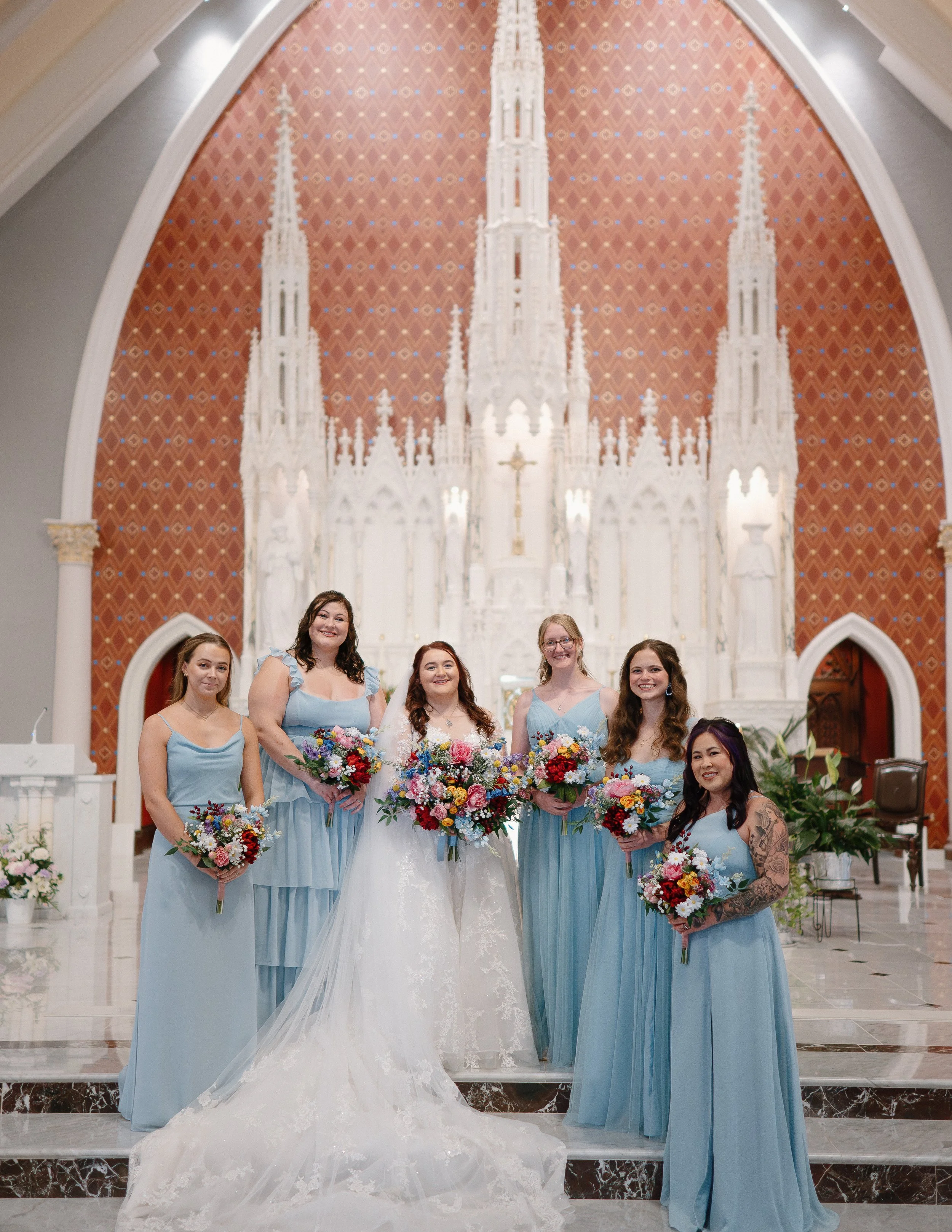 custom-colorful-silk-wedding-flowers-bridal-bouquet-bridesmaid-bouquets