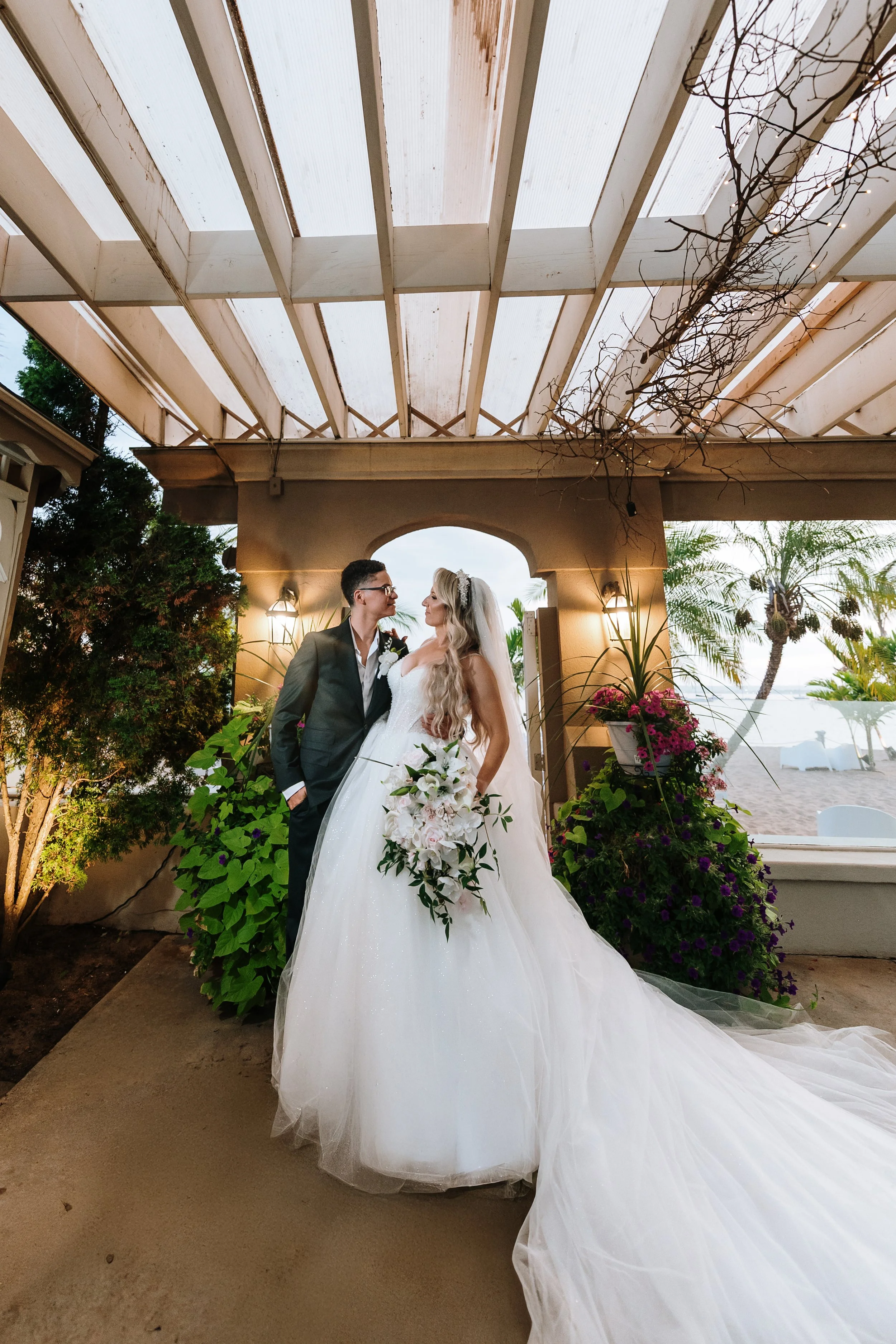 custom-silk-wedding-flowers-white-blush-greenery-bridal-bouquet-boutonniere