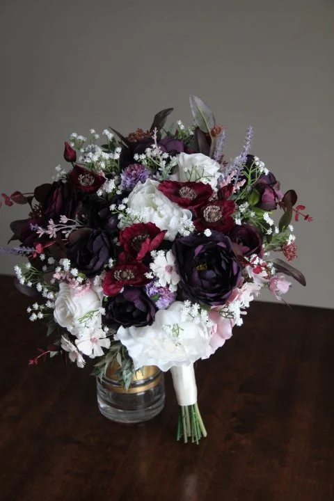 silk bridal bouquet wedding flowers