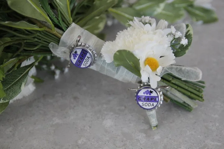 custom bridal bouquet recreation daisy silk flowers boutonniere anniversary gift