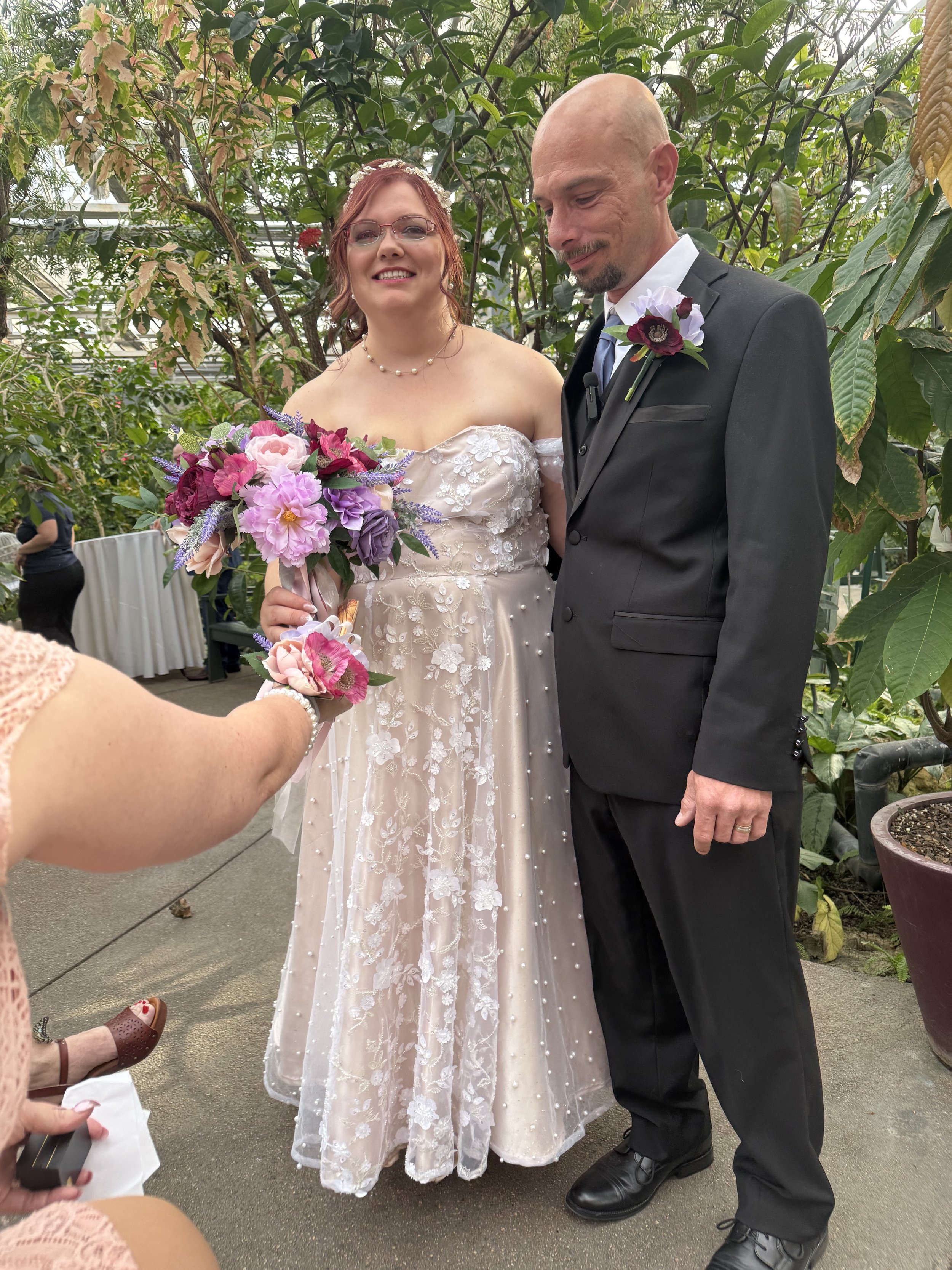 custom silk wedding flowers bridal bouquet poppies, roses, hydrangea boutonniere corsage