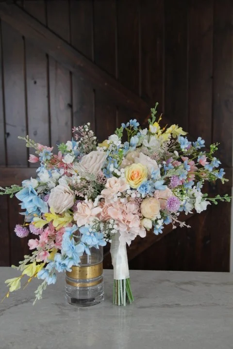 silk bridal bouquet wedding flowers