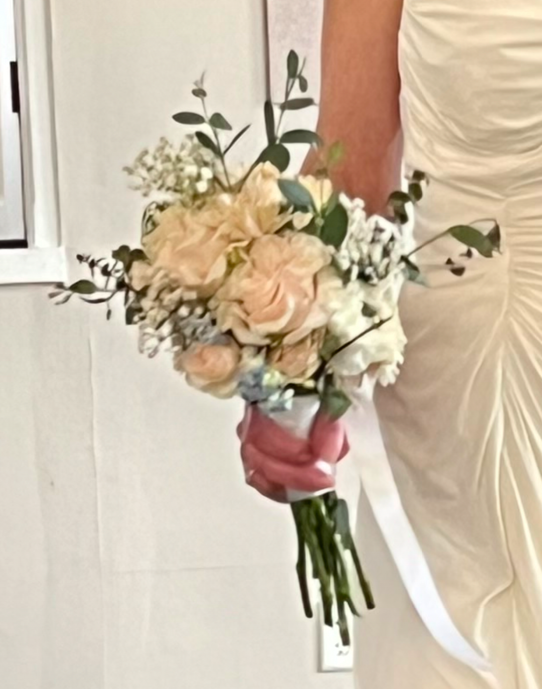 custom bridal bouquet recreation silk wedding flowers roses carnations hydrangea