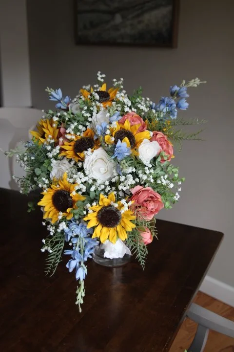 summer wedding flowers custom bridal bouquet