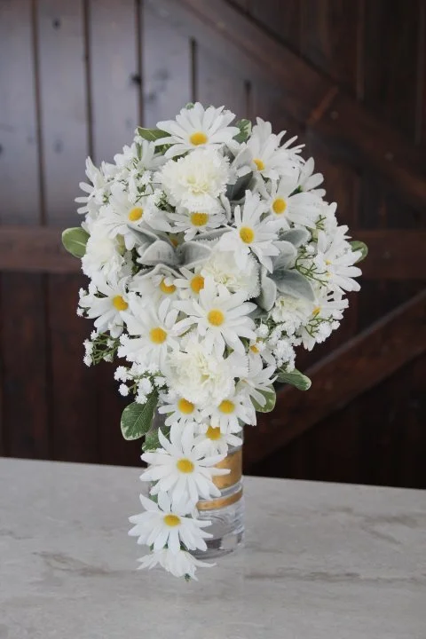 custom bridal bouquet recreation daisy silk flowers anniversary gift