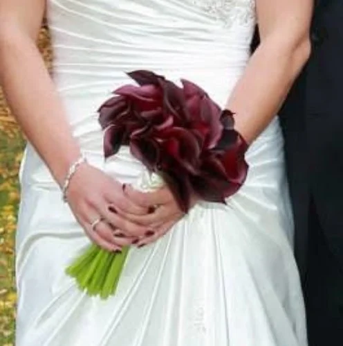 custom-bridal-bouquet-recreation-burgundy-lilies-anniversary-gift