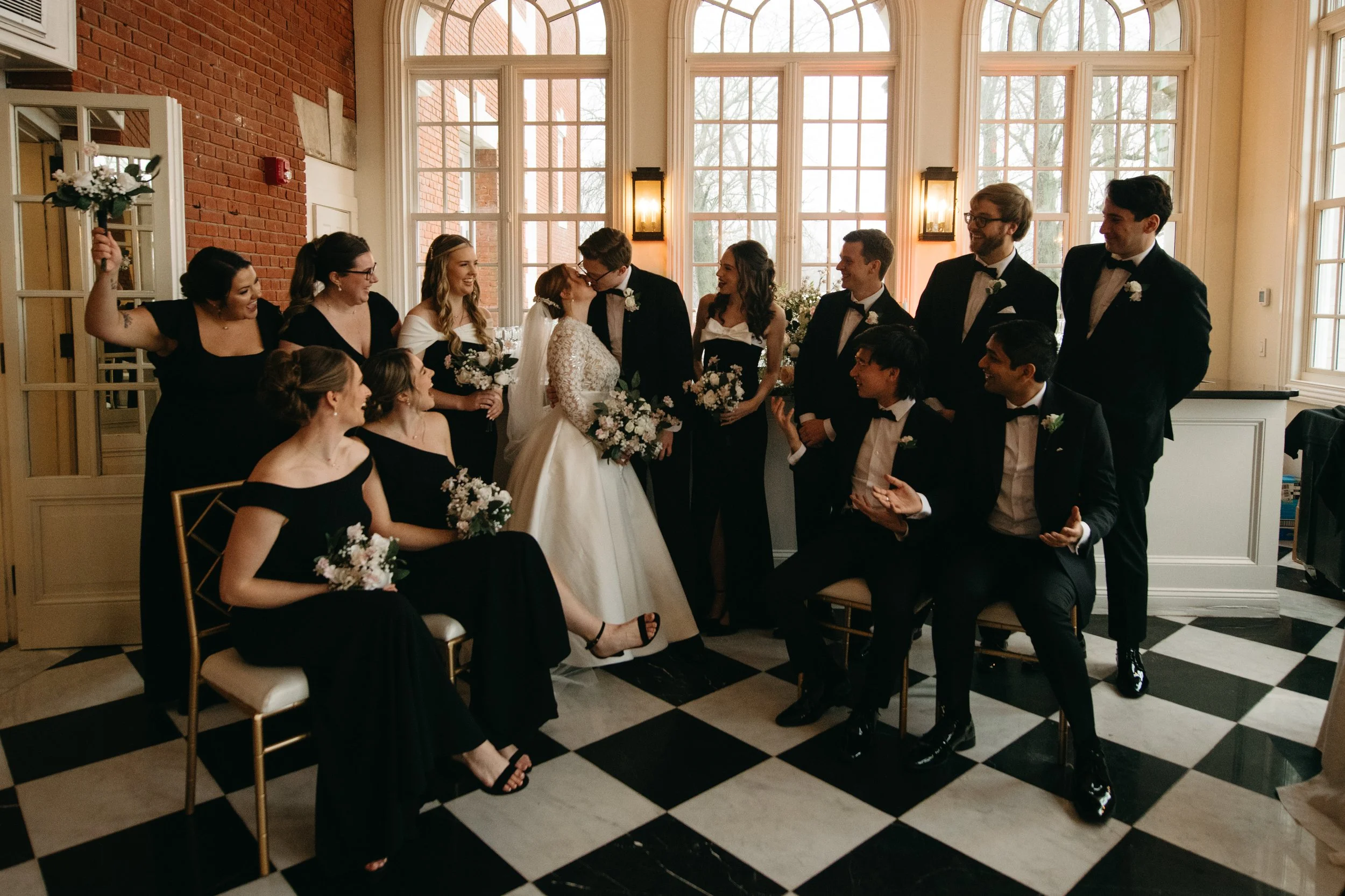 custom-silk-wedding-flowers-cherry-blossoms-bridal-bouquet-boutonnieres-bridesmaid-bouquets