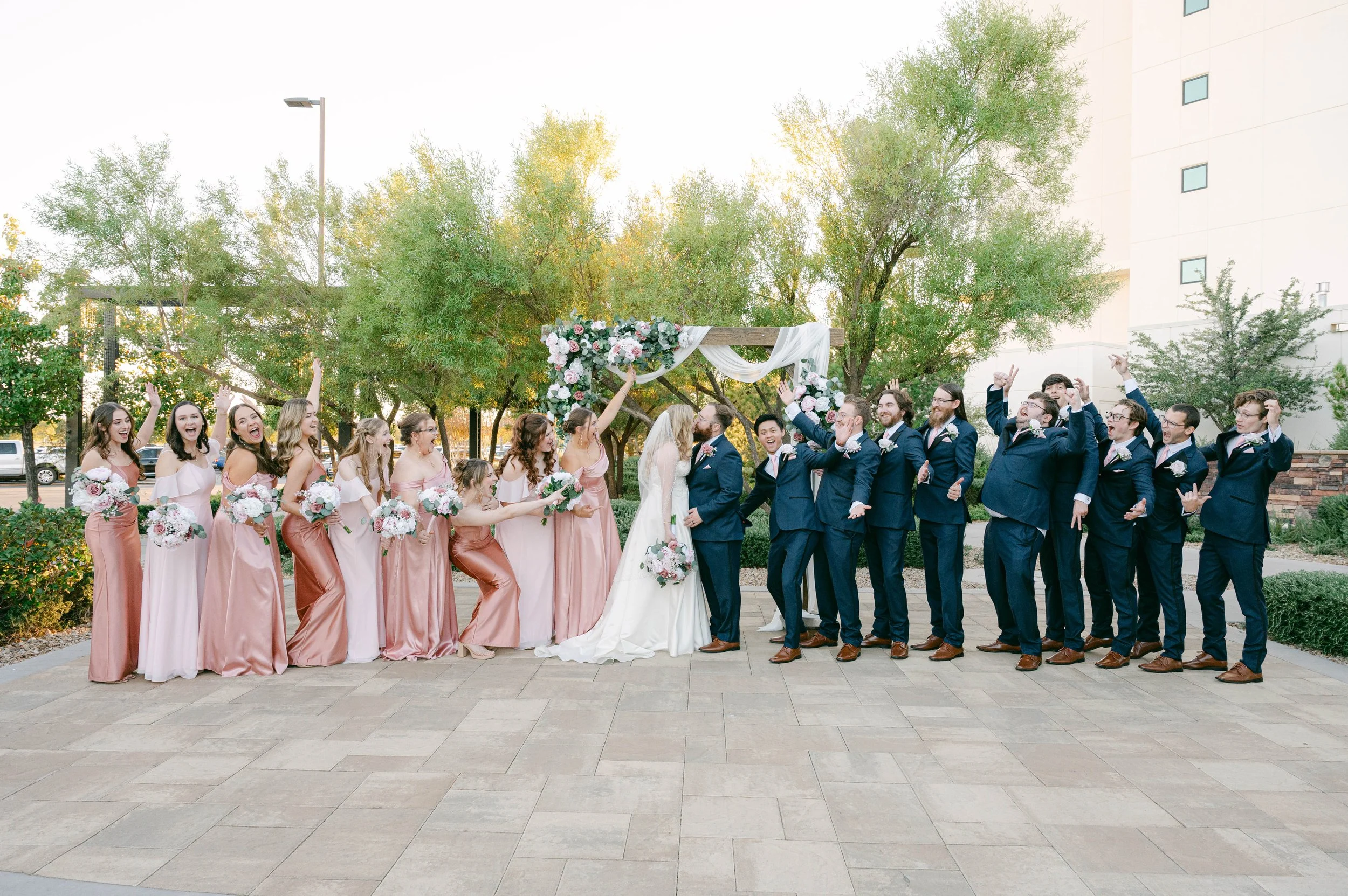 pink-dusty-rose-white-custom-wedding-flowers-bridal-bouquet-boutonnieres-bridesmaid-bouquets-arch-arrangement