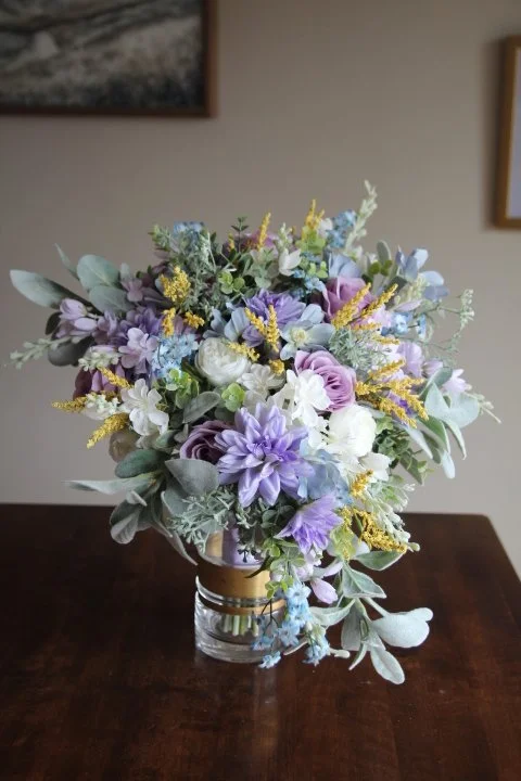 silk bridal bouquet wedding flowers