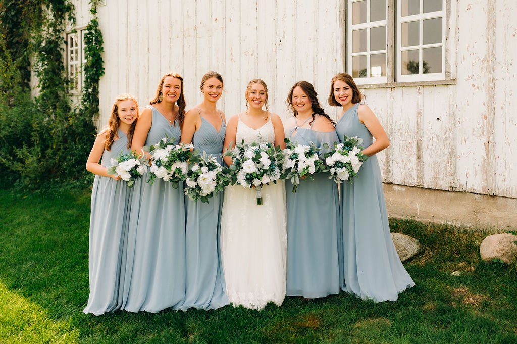 custom-silk-wedding-flowers-bridal-bouquet-white-green-bridesmaid-bouquets