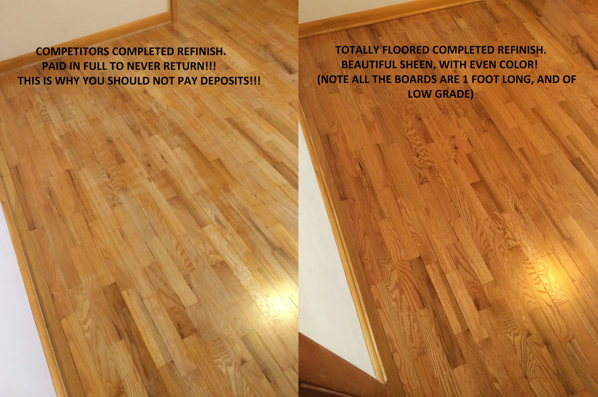 Compare our work to our competitiors...