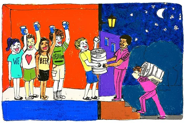 A new app, BrewDrop, offers alcohol delivery service