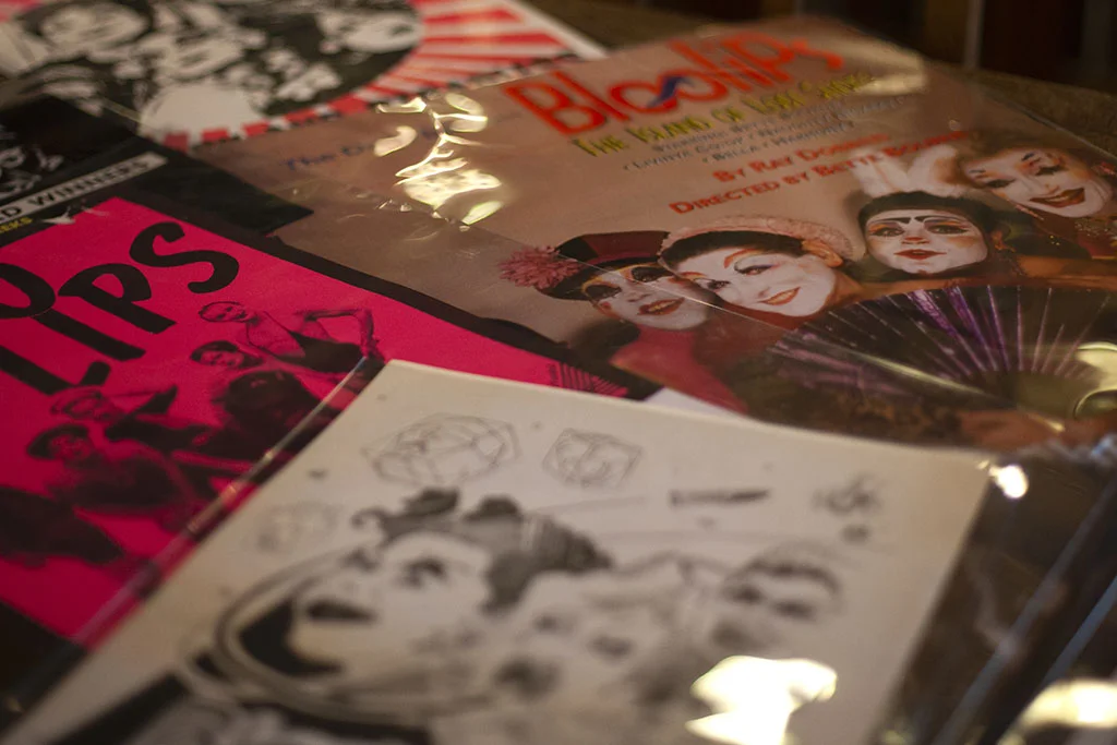 Posters and flyers from the Bloolips Archive also held at Bishopsgate Institute