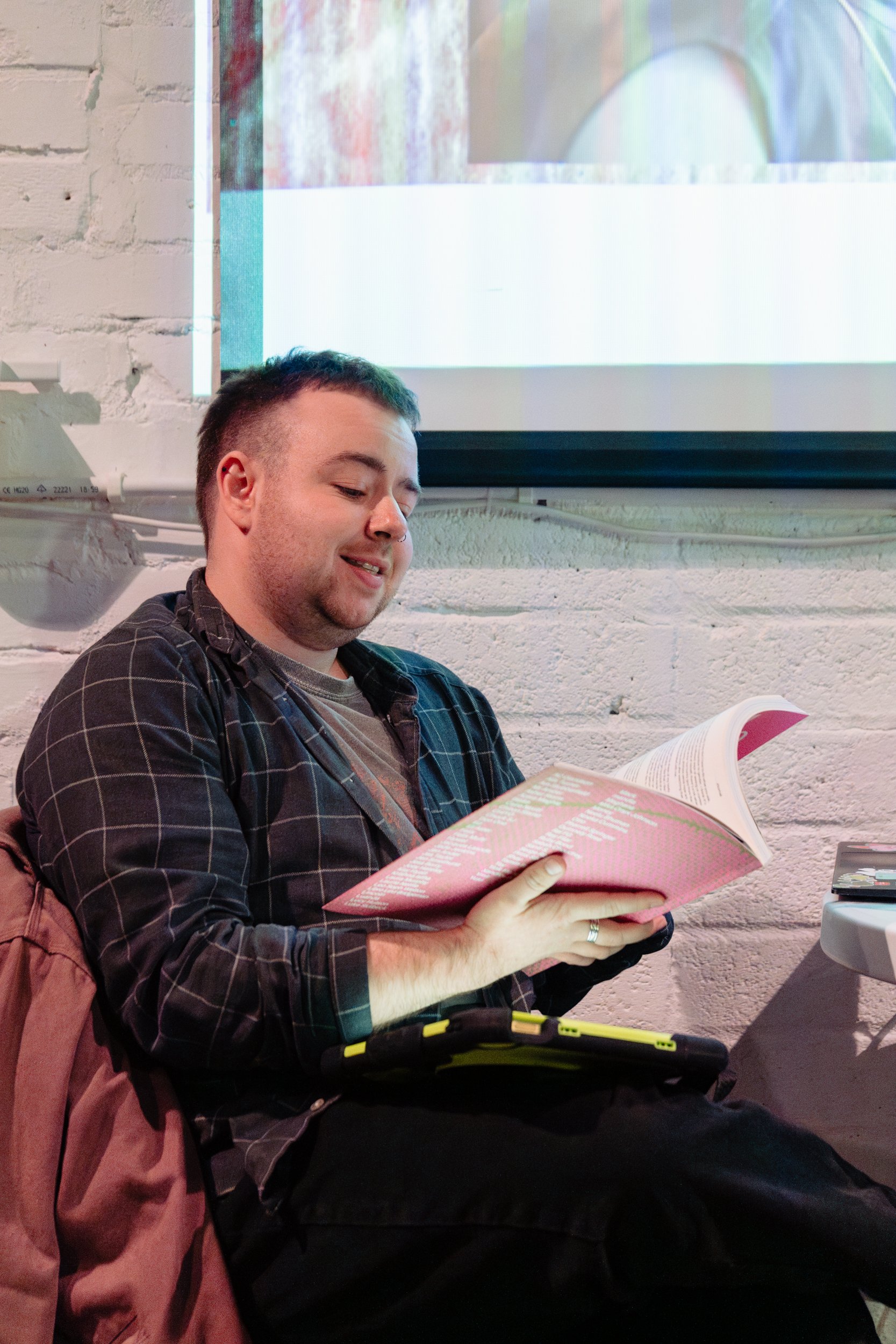 In conversation with Caleb Roberts at Outburst Queer Arts Festival - Photos by Ellen Blair