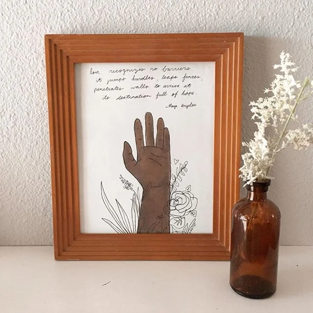 Maya Angelou and MLK quote prints are still available on my site proceeds this second round will be going to @evacmovement 🖤 Those who have already ordered should be getting some mail soon! 🙏🏼 Gracias. .
.
.
.
.
.
#kiartist #kiartistdoodles #mayaa