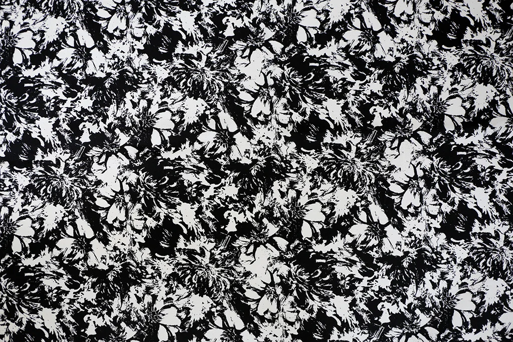 black flower print