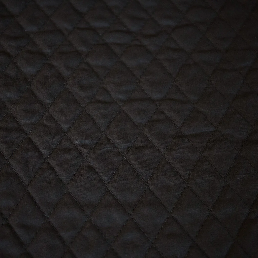 black quilted lining