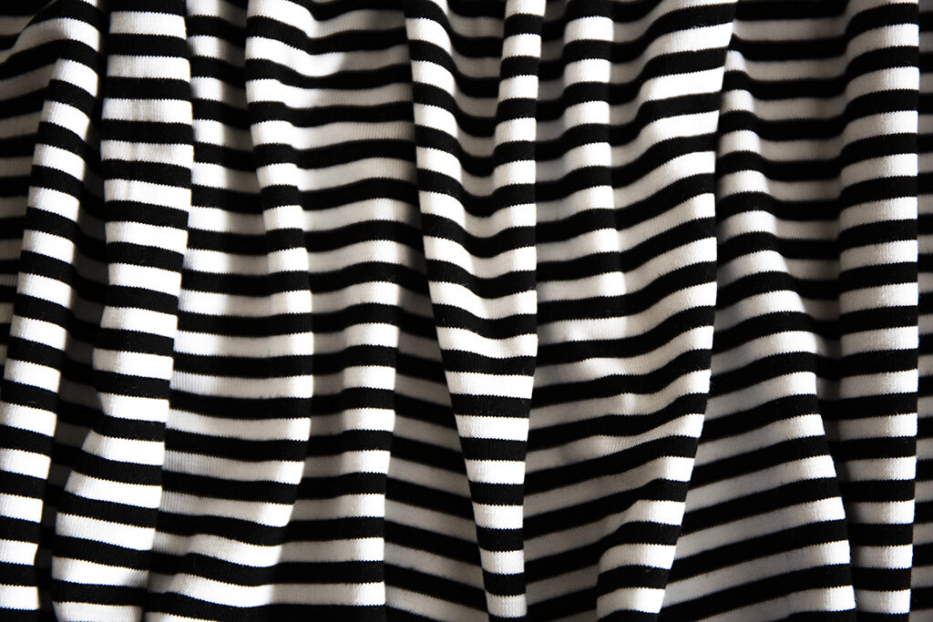 Black/White Stripes - Rayon of Bamboo/Spandex Knit Fabric — CLOTH STORY