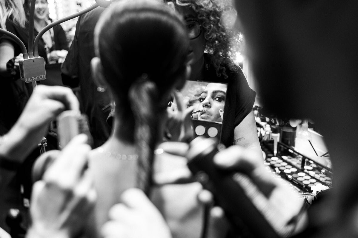And the journey continues - @gstarraw fashion show in Milan with Soulin. #fe #milan #fashionweek #aboutyou #aboutyoufashionweek #tb #bts #behindthescenes #makeup #gettingready #beforetheshow #aftershow