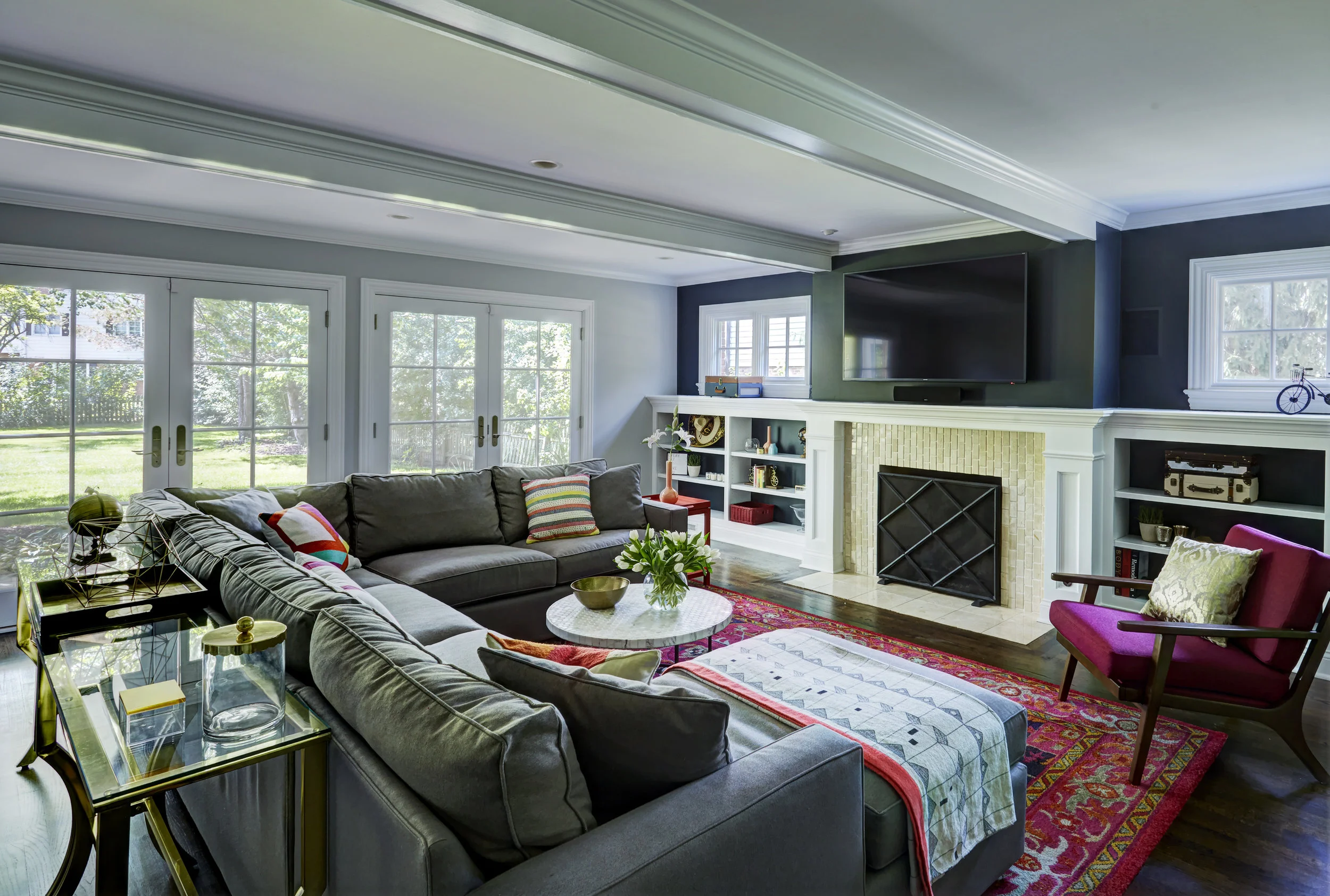 Unpatterned Chicago Interior Overhaul Living Room