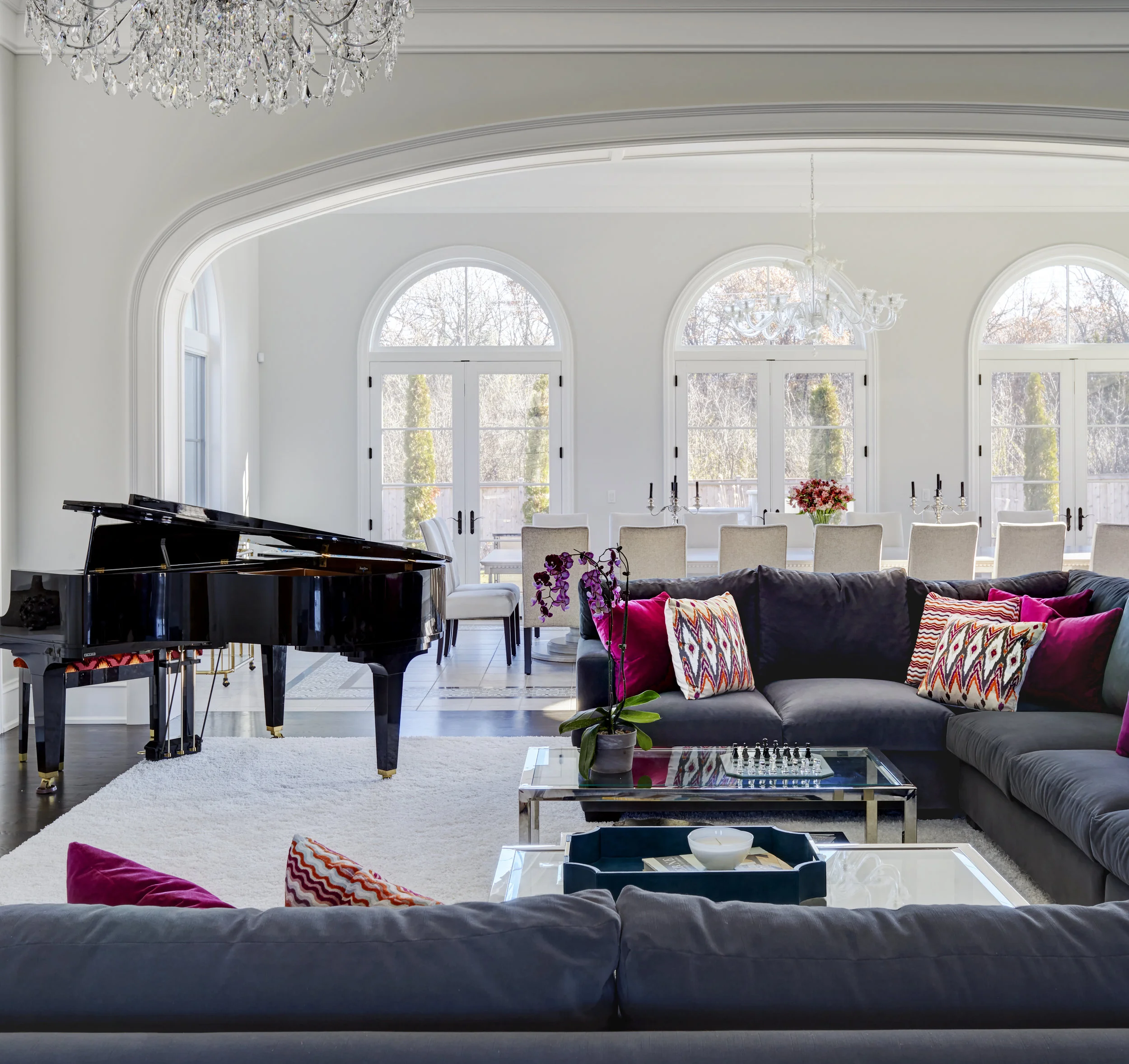 Unpatterned Chicago New Build Living Room