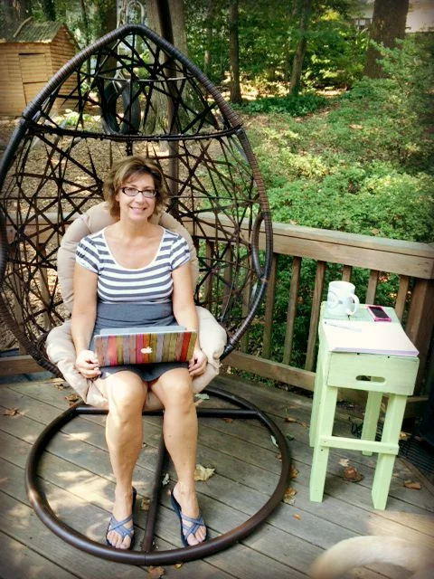 After years of wishing for this chair, my family surprised me with it for my birthday in early August. I have spent hours and hours and hours in it since then, getting so much work done! I call it my office (phone, notebook, coffee all nearby, it's totally an office!)